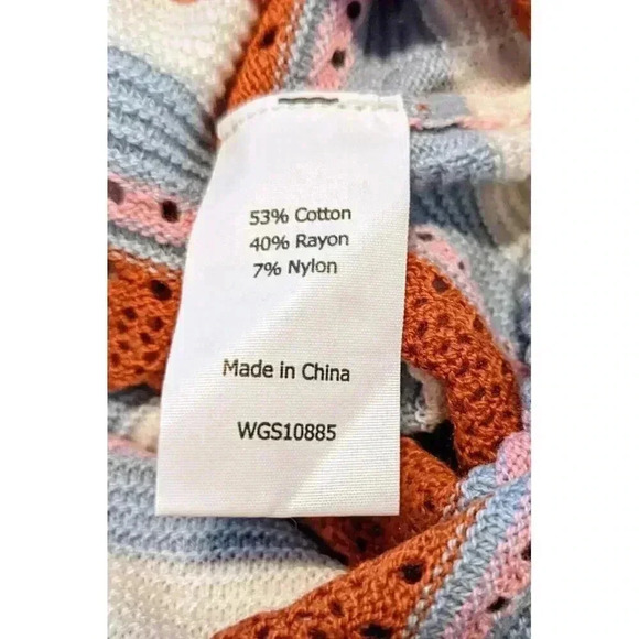 NWT Market & Spruce Women's Multicolor Striped Textured LS Pullover Sweater XL - Picture 4 of 4